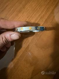 bracciale zoppini acciaio e oro vintage