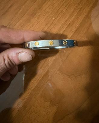 bracciale zoppini acciaio e oro vintage