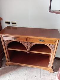 Mobiletto in legno massello di noce