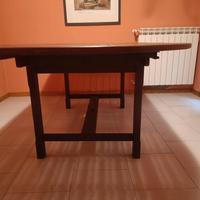 Tavolo da giardino in legno 170-220x110x75 cm