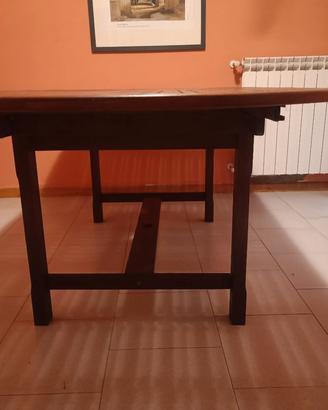 Tavolo da giardino in legno 170-220x110x75 cm