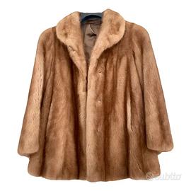 Giacca pelliccia visone miele beige vintage