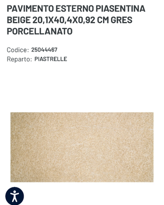 Pavimento esterno piasentina