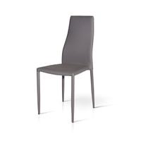 Sedia 696 Grigia Struttura Metallo Sedile Ecopelle