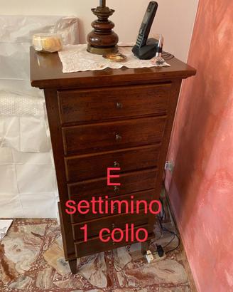 Settimino in legno – stile classico, 6 cassetti