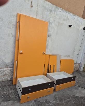 Struttura Letto Singolo Rialzato con Cassetti