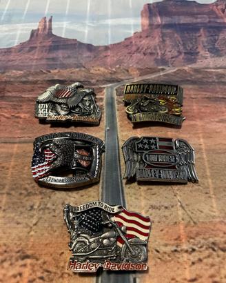 5 Fibbie Originali Harley Davidson per Cintura