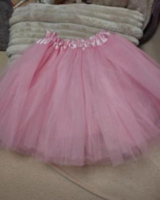 gonna in tulle rosa, bambina  taglia 5 / 6 anni 
