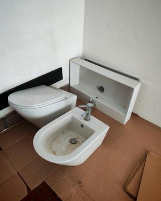 set completo bagno bidet wc con rubinetti