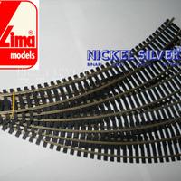 LIMA ITALY Trenini: n.6 binari lunghi curvi nickel