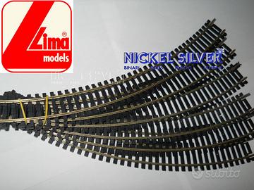 LIMA ITALY Trenini: n.6 binari lunghi curvi nickel