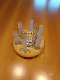 Servizio Bicchieri Vodka Vintage in Sughero e Vetr