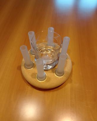 Servizio Bicchieri Vodka Vintage in Sughero e Vetr