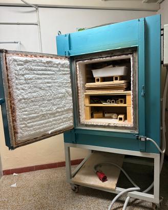 Forno per cottura argilla trifase