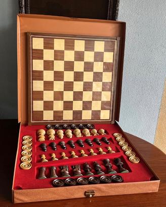 Scacchiera vintage Rischiatutto x dama e scacchi