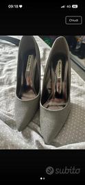 Scarpe decolte’ grigio/argento