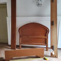 Letto singolo in noce per persone alte