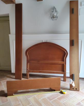 Letto singolo in noce per persone alte