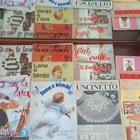 RIVISTE VINTAGE PER AMANTI UNCINETTO,RICAMO,CUCITO