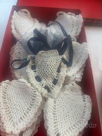 Set 39 bomboniere tealizzate all uncinetto