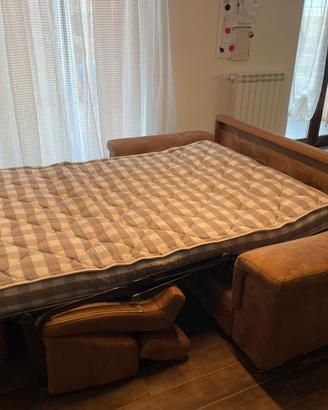 Divano letto matrimoniale in alcantara