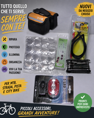 Lotto accessori bici STRADA MTB NUOVI
