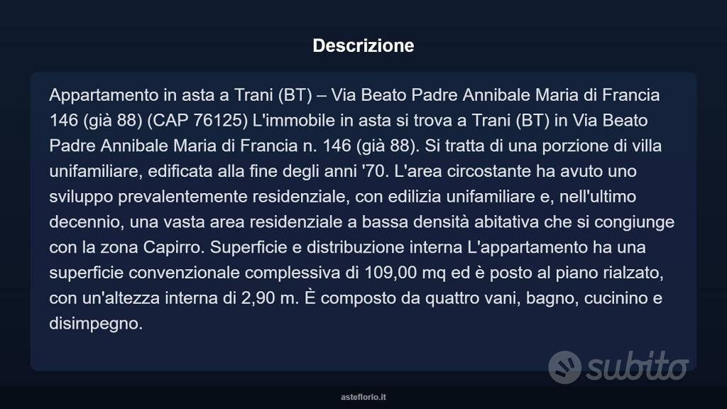 Appartamento – Trani, Capirro, Barletta-Andria-Trani - Vista 4