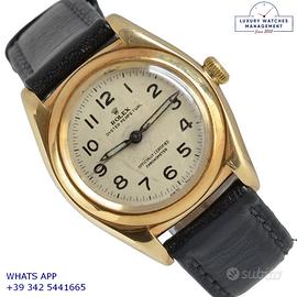 ROLEX Oyster Perpetual 3131 BubbleBack Ivory 1948s