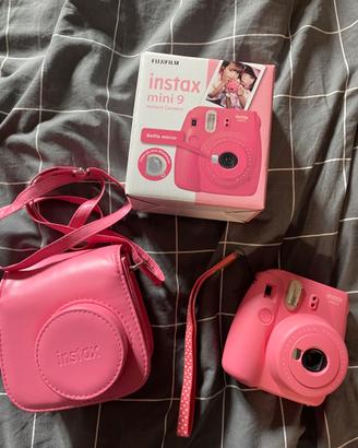 instax mini 9 con custodia - rosa flamingo