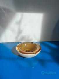 Ciotola in vetro di Murano sommerso bicolore