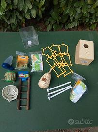 Kit set lotto uccelli canarini pappagalli diamanti