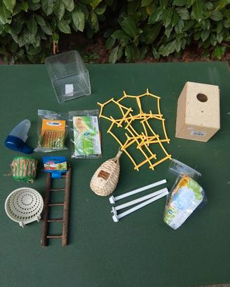 Kit set lotto uccelli canarini pappagalli diamanti