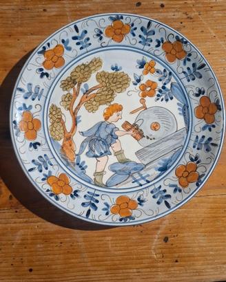 Piatto ceramica Albisola dipinto a mano Soravia pe
