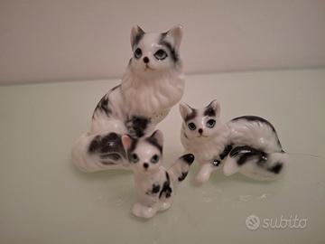 Statuine gatti Bone China Japan