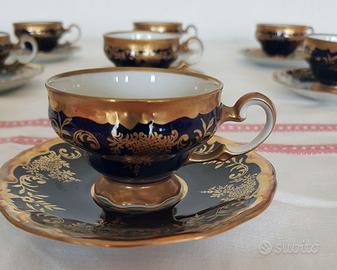 Servizio 10 tazze caffè Echt Weimar Kobalt