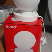 lampada da comodino con sfera in vetro 