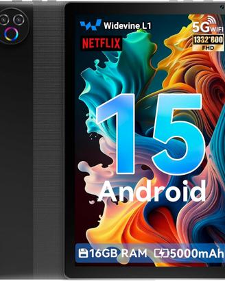 Tablet 10 pollici Android 15 Tablet, 16GB RAM 1TB