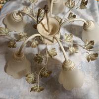 Lampadario ferro battuto