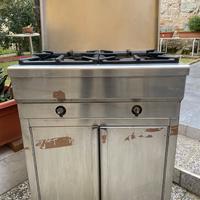 Fornello cucina a gas 2 fuochi professionale