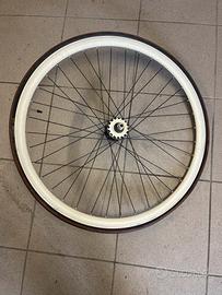 Cerchio posteriore scatto fisso e libero 16 denti