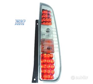 FANALI FORD FIESTA 02-08 LED FONDO CROMATO