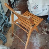 Coppia sedie pieghevoli in legno