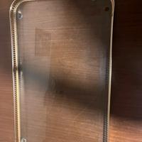 Vassoio in ottone con vetro temperato