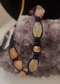 bracciale shamballa con pietre corniola
