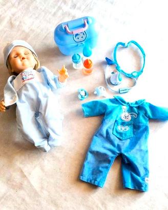 Cicciobello Bua+accessori+tutina rara  fiocco di n