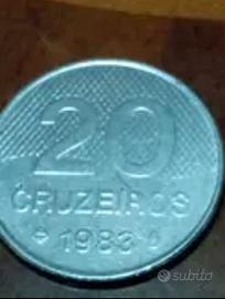 moneta brasiliana 20 Cruzeiro 1983