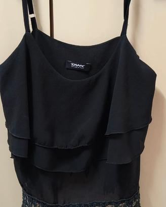 Top donna con spallina, colore nero, taglia unica