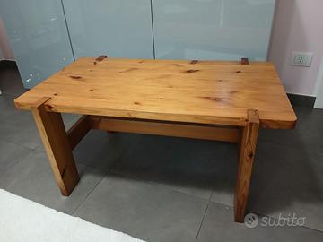 Tavolino Caffè Vintage Pino Massiccio Design Scand