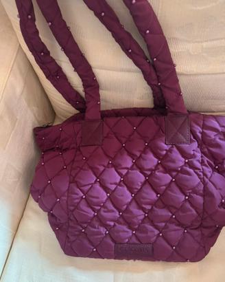 Borsa Camomilla nuova viola trapuntata piumino