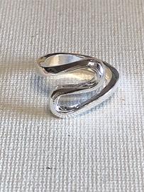 Anello argento 925 curva onda